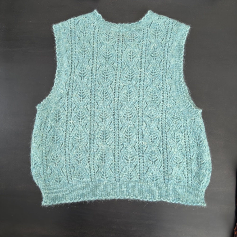 DÔEN Adriana vest -- Bleu menthe / L - Picture 4 of 8